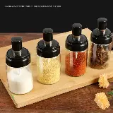 Tempat Wadah Toples Bumbu Dapur Garam Dari Kaca Dengan Sendok — 3