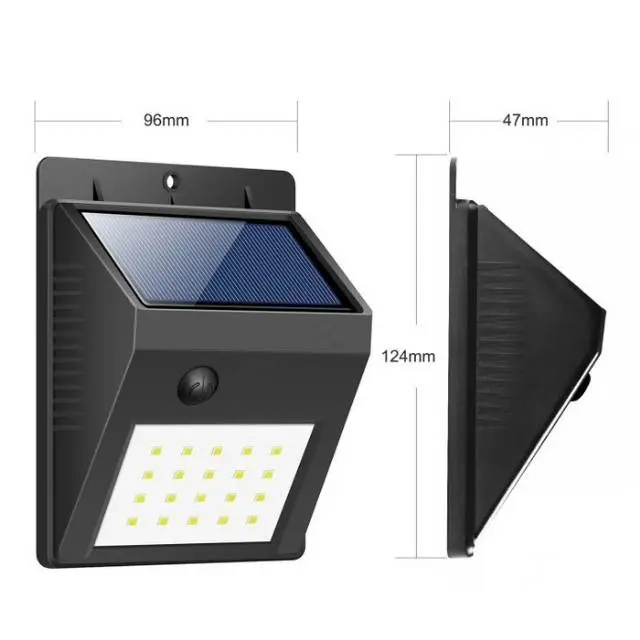 Lampu Taman Tenaga Surya Yang Efisien Energi Sensor Gerak