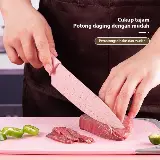 Pisau Dapur Set Warna Kitchen Knife Macaron Gunting Peeler 6in1 — 3