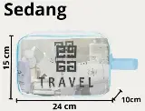 Tas Pouch Travel Kosmetik Wanita Transparan Premium — 8
