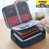 Tas Penyimpanan Dokumen File 3 Layer Anti Air dengan Kunci Password — 10