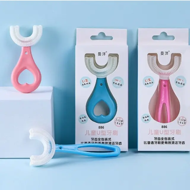 Sikat Gigi Silikon Toothbrush Bentuk U Shape Anak Bayi Bpa Free
