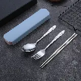 Set Makan Sendok Garpu Sumpit Stainless Steel Food Grade Model Polos — 7