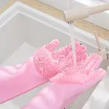 Sarung Tangan Cuci Piring Silikon Anti Air 1 Pasang — 1
