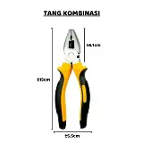 Tang Potong Kombinasi Lancip 6in1 Anti Slip Anti Karat Multifungsi — 1