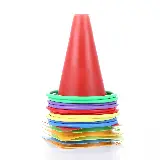 Mainan Lompat Cincin Kerucut Rintangan Olahraga Big Cone Ring Throw — 3