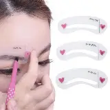 Cetak Cetakan Alis Tempel Eyebrow Template 3 In 1 Murah Import — 2