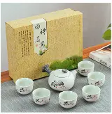 Set Tea Pot Teh Cina Keramik C19 Classic Dengan 6 Cangkir — 6