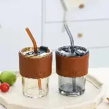 Gelas Estetik Cantik Tumbler Kaca Botol Minum Lucu 2in1 — 5