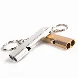 Gantungan Kunci Peluit Unik Aluminium Emergency Whistle Keychain — 1