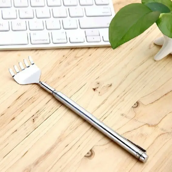 Alat Penggaruk Punggung Stainless Tongkat Panjang Bentuk Tangan