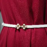 Ikat Pinggang Kulit Tali Kecil Untuk Wanita Adjustable Fashion Korea — 5