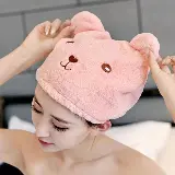 Handuk Keramas Mandi Topi Handuk Pergering Rambut Karakter Beruang — 2