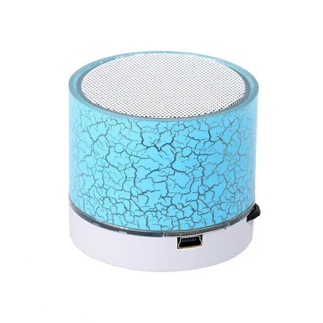 Speaker Bluetooth Mini Portable Motif Retak Lampu Led Super Bass
