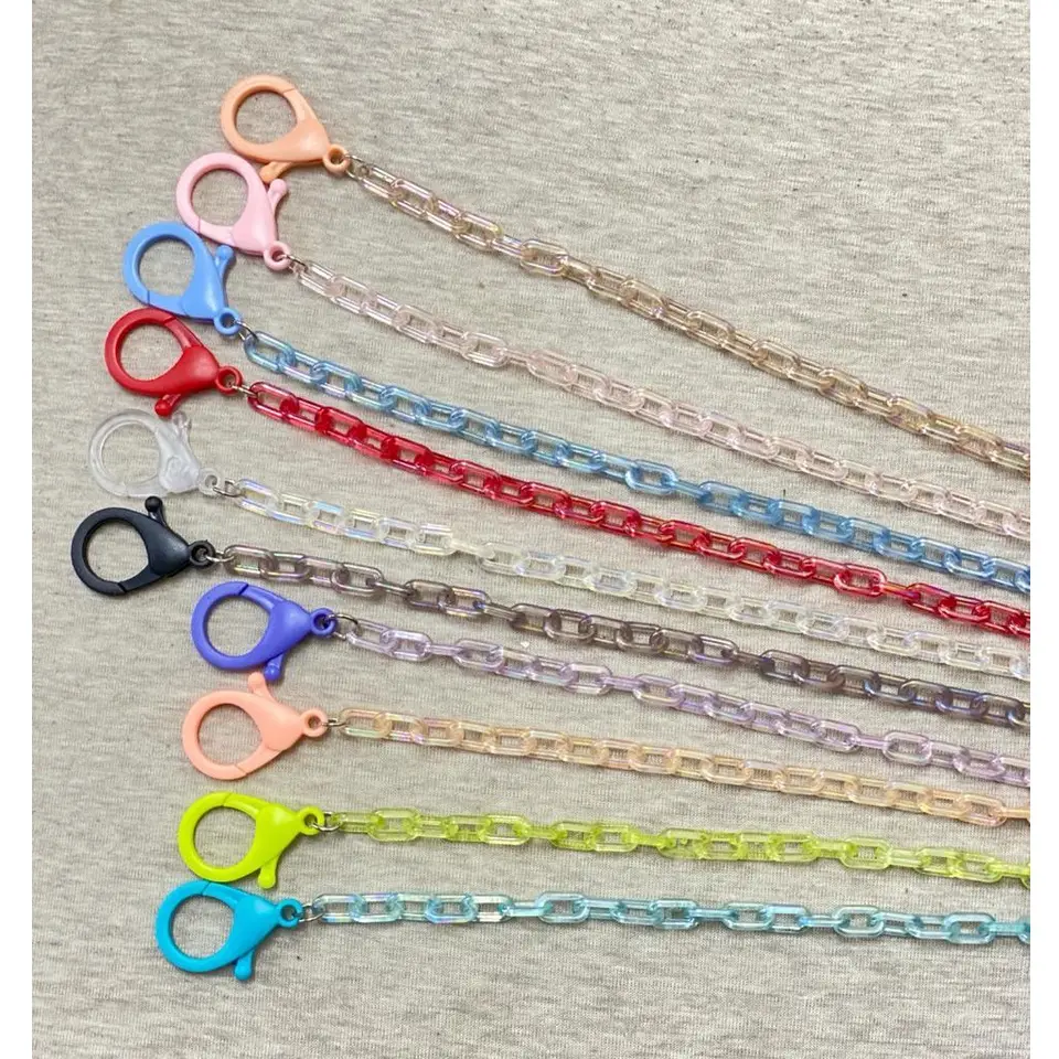 Rantai Tali Masker Korea Akrilik Lanyard Dengan Pengait 2 Sisi