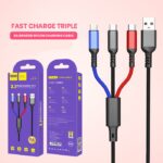 Kabel Data Type C Micro USB iPhone Fast Charging 6A 3 In 1 - Image 2