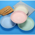 Set Piring Makan Cekung Serat Gandum 1 Set Isi 4 Pcs - 1 set random - Image 2