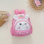 Tas Backpack Ransel Kecil Lucu Anak Wanita Korea 3d Unicorn  - Ransel Pink Rabbit