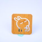 Tatakan Kayu Untuk Piring Gelas Panci Motif Hewan Dan Buah.  - Kecil Kelinci