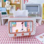 Tissue Box Kotak Tempat Tisu Dengan Holder Hp Moder Tv - putih - Image 5
