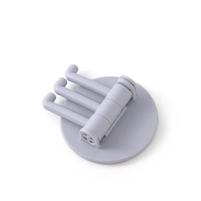 11705dcf-b76f-450f-8662-dd27ca722888-1673001383 Gantungan Tempelan Dinding Plastik Tanpa Paku 3 Tingkat - Biru - Image 1