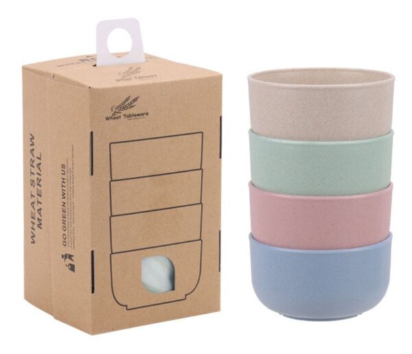 Set Mangkok Wheat Straw BPA Free Tahan Panas