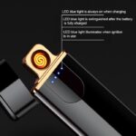 Korek Api Elektrik Mini Touch Screen Fingerprint Led Lighter USB - Image 3