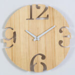 Jam Dinding Kayu Vintage Clasic 25 cm Dengan Tampilan 3D -