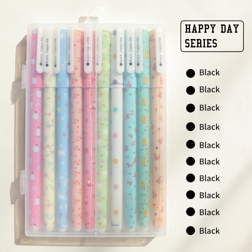 14822999705_111485077-1673001348 Pulpen Lucu Korea Unicorn 10in1 Box - Tinta Hitam - Image 1