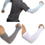 Manset Lengan Panjang Wanita Polos Pelindung Sinar UV - abu  - Image 5