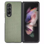 Carbon Hard Case Premium Untuk Samsung Galaxy Z Fold 3 - Hijau Tua