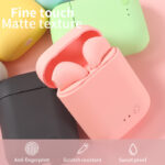 Earphone Bluetooth TWS 5.0 InPods i12 Wireless Macaron - biru muda - Image 4