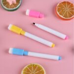 Spidol Warna Warni Whiteboard Kecil Marker Anak 2 In 1 - Ungu - Image 4