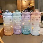 Botol Minum Tumbler Gradasi Jumbo Tritan Transparan 2L - Biru