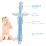 Sikat Gigi Silikon Extra Soft Finger Toothbrush Teether - Biru - Image 3