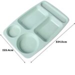 Piring Makan Anak 5 Sekat Bpa Free Aman Lingkungan - biru - Image 3