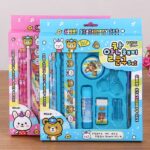 Set alat tulis sekolah stationary set 10 pcs untuk pelajar - Pink - Image 2