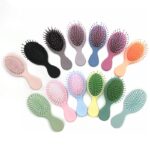 Mini Hair Brush Sisir Kecil Bulat Untuk Anak dan Dewasa Anti Kusut - hitam - Image 3