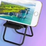 Stand Phone Meja Holder Stand Model Kursi Lipat Portable - Hitam - Image 2