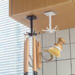 Gantungan Tempel Handuk Dinding 6 kait 360 Derajat Serbaguna - Putih - Image 4