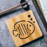 Tatakan Kayu Untuk Piring Gelas Panci Motif Hewan Dan Buah.  - Kecil Kelinci - Image 2