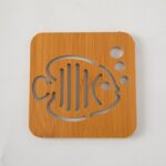 Tatakan Kayu Untuk Piring Gelas Panci Motif Hewan Dan Buah.  - Kecil Kelinci - Image 3