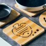 Tatakan Kayu Untuk Piring Gelas Panci Motif Hewan Dan Buah.  - Kecil Kelinci - Image 5