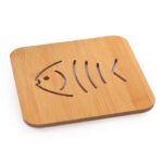 Tatakan Kayu Untuk Piring Gelas Panci Motif Hewan Dan Buah.  - Besar Bunga Segi - Image 2