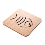 Tatakan Kayu Untuk Piring Gelas Panci Motif Hewan Dan Buah.  - Besar Bunga Segi - Image 6