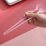 Set Kotak Makan Tingkat 3 Susun Lunch Box Mika Set - merah muda - Image 5