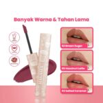 Hanasui Lip Cream Mattedorable Boba Edition Long Lasting Matte - salted caram - Image 2