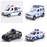 Mainan Mobil Mobilan Model Jeep Untuk Anak Laki-Laki - Jeep Polisi Putih - Image 2