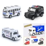 Mainan Mobil Mobilan Model Jeep Untuk Anak Laki-Laki - Jeep Polisi Putih - Image 3