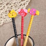 Pensil Tulis Warna Warni dengan Penghapus Karakter - Image 4